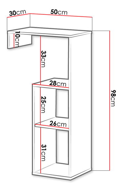 Nástavec pro PC stolek Marcel TE16 (dub artisan)
