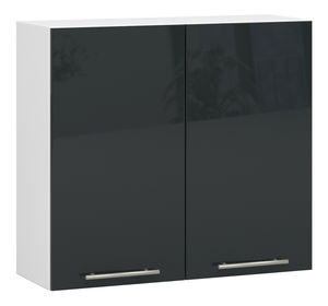 Horní kuchyňská skříňka Ozara W80 H720 (bílá + grafit lesk)