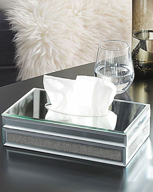 Skříňka na ubrousky Charleen (stříbrná)