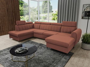 Rohová sedačka U Potazuro XL (terakota) (s úl. prostorem) (P)