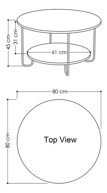 Konferenční stolek Corra (Bílá)