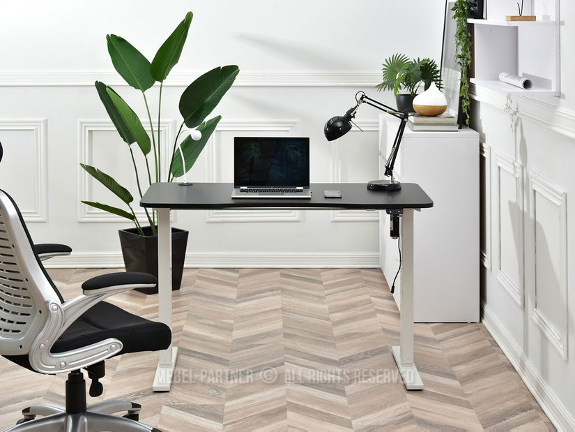 PC stolek Wilhelm (černá + bílá)