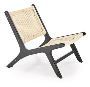 Zahradní židle Folden (naturální + černá)