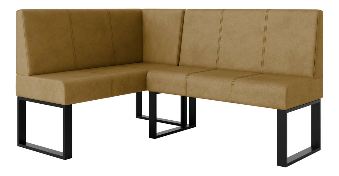 Rohová lavice Bernio 130x170 (hořčičná) (L)