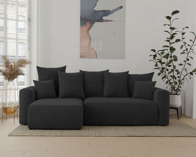 Rohová sedačka Denia (L) (černá)