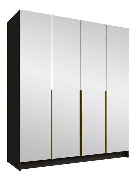 Šatní skříň Sezalos III (kašmír + zlatá) (se zrcadlem) *výprodej