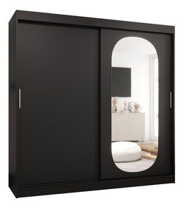 Šatní skříň 200 cm Ronny (černá)