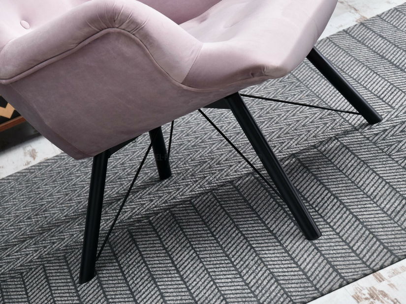 Relaxační křeslo Dawntawn (světlofialová + černá)