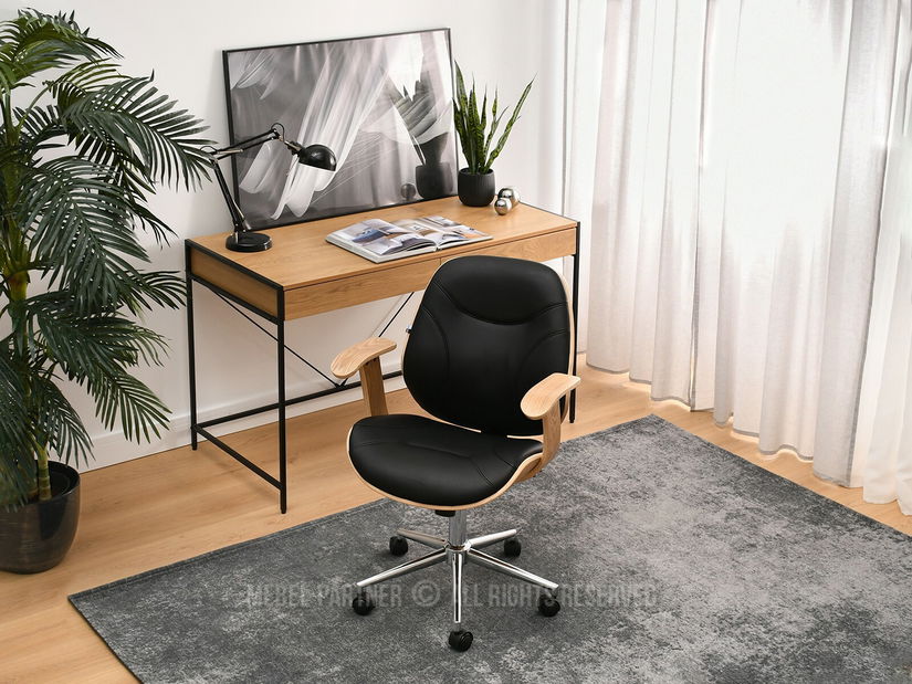 Křeslo Raynold (dub černý + chromová)