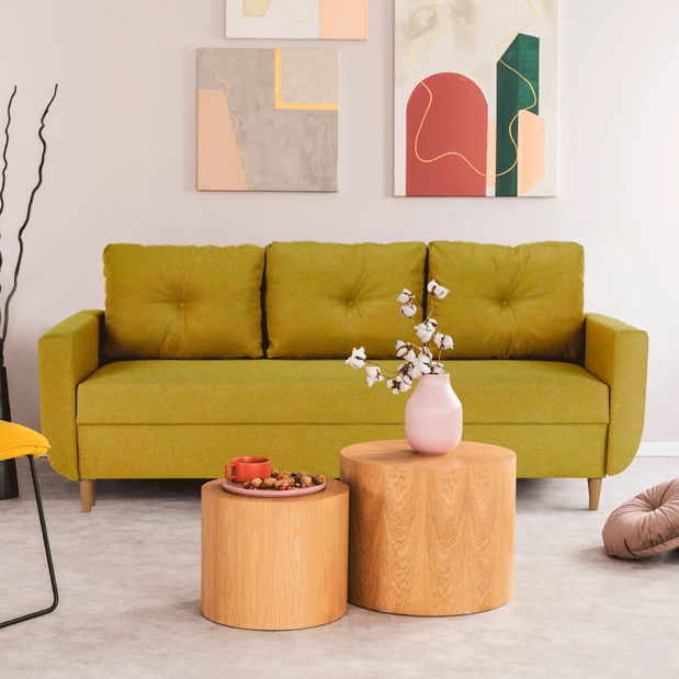 Rozkládací pohovka Dollar (hořčicová)