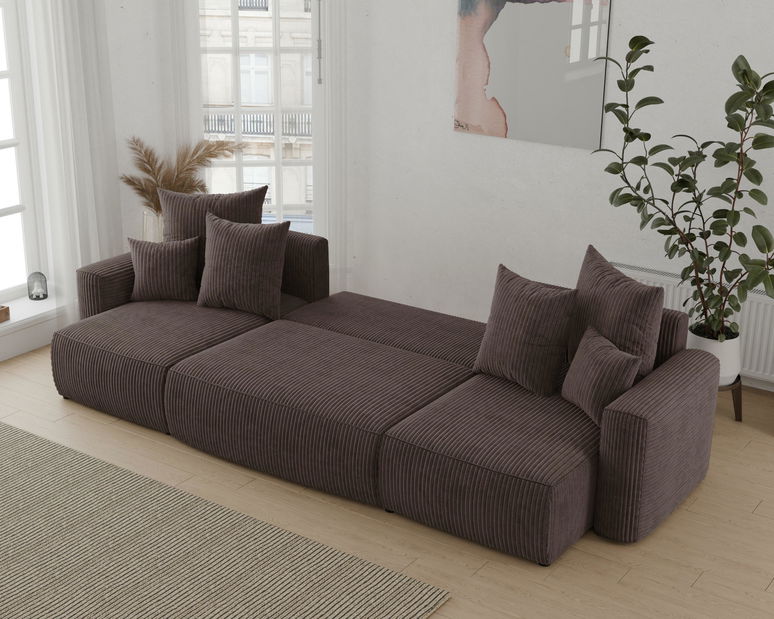 Rohová sedačka Denia U (čokoládová) (L)