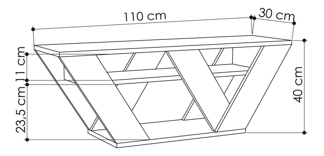 TV stolek Parvati (mramor carrara)