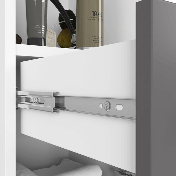 Koupelnová skříňka Fulgor 2D 1SZ 1W (bílá + grafit)