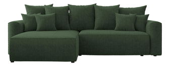 Rohová sedačka Baria (L) (tmavě zelená)