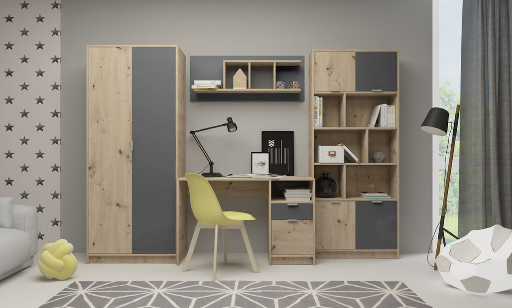 Dětský pokoj Codi (dub artisan + antracit)