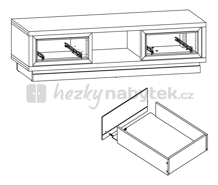 TV stolík BRW Areka RTV2S/146