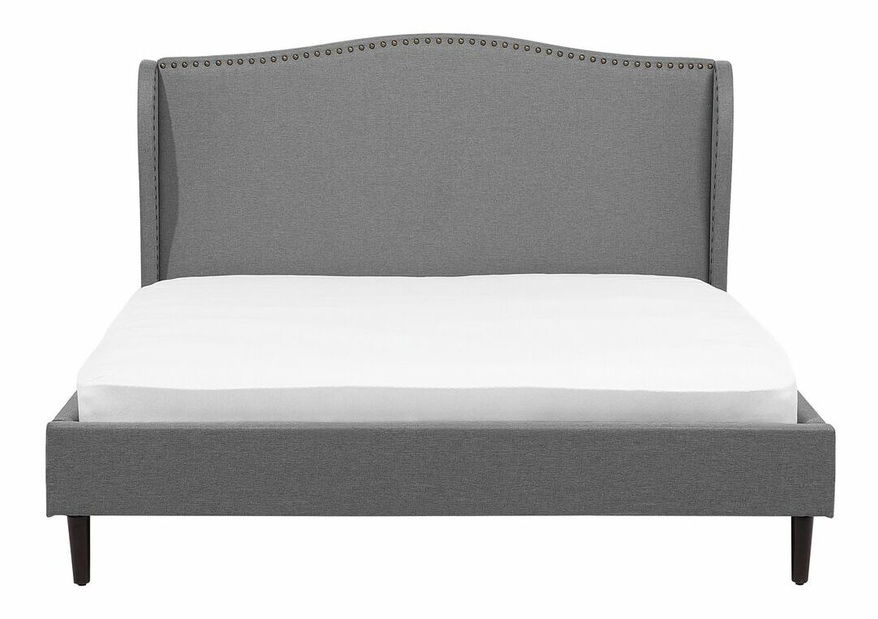 Manželská postel 180 cm COLLETTE (s roštem) (šedá)