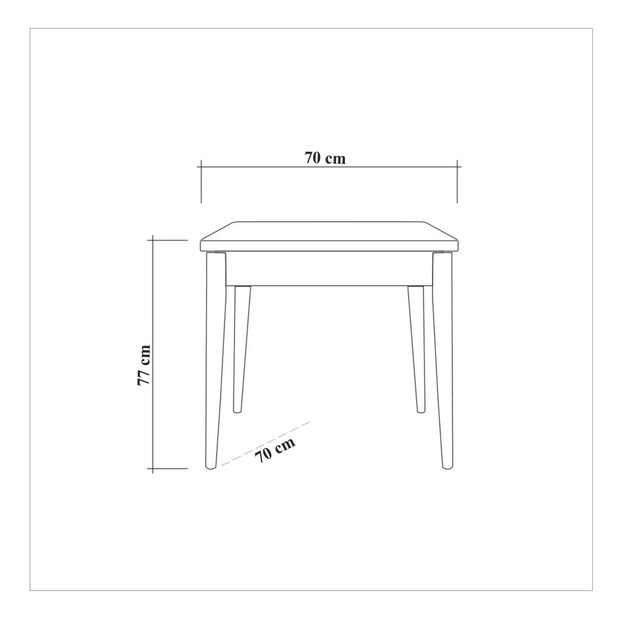 Jídelní stůl Duvasa 2 (černá) (pro 4 osoby)
