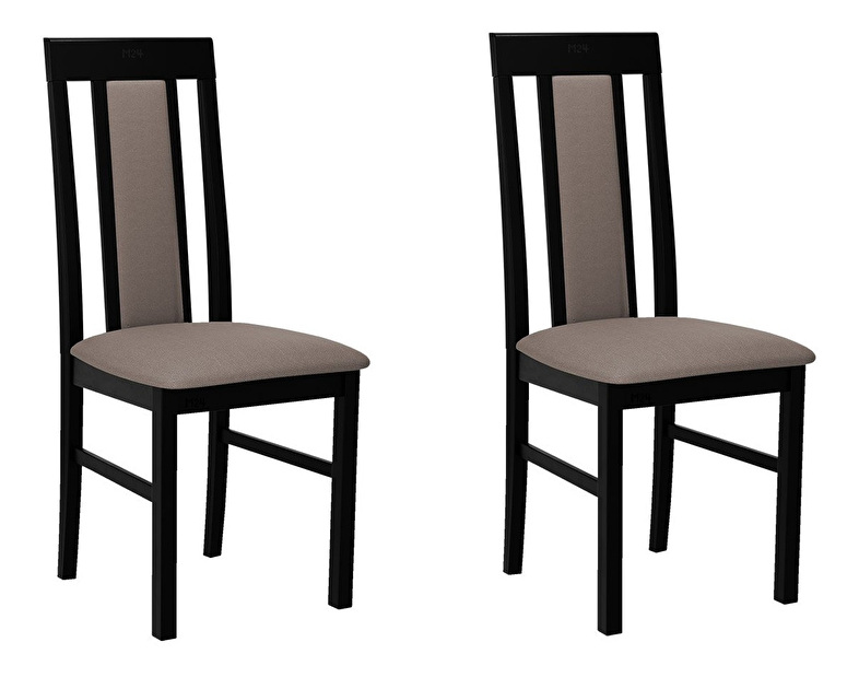 Set 2ks jídelních židlí Zefir II (černá + krémová)ks) *výprodej