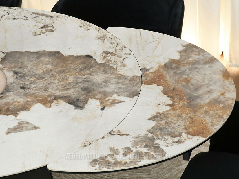 Jídelní stůl Facilidades (mramor + černá)