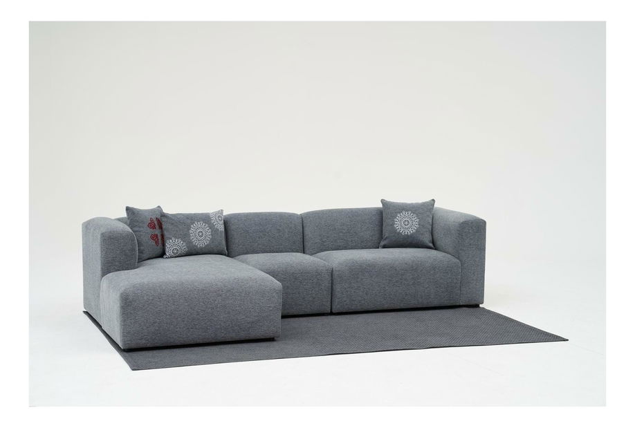 Rohová sedačka Lindasetta (L) (šedá)