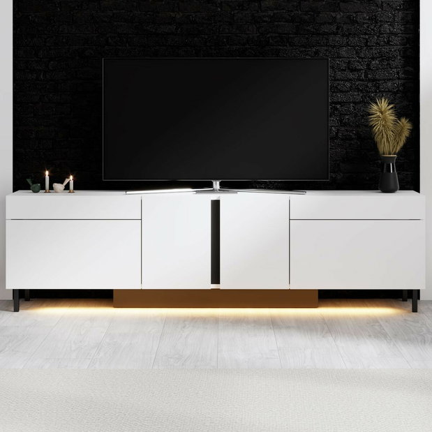  TV stolek/skříňka Parizia 2 (bílá)