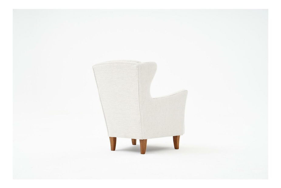 Křeslo ušák Lusitania 2 (krémová + ořech)