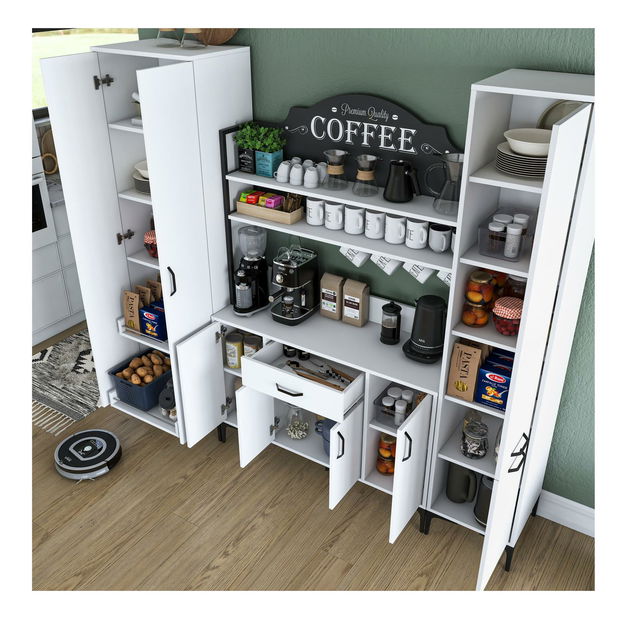 Set kuchyňských skříněk Jenaretta 50 (bílá + černá)