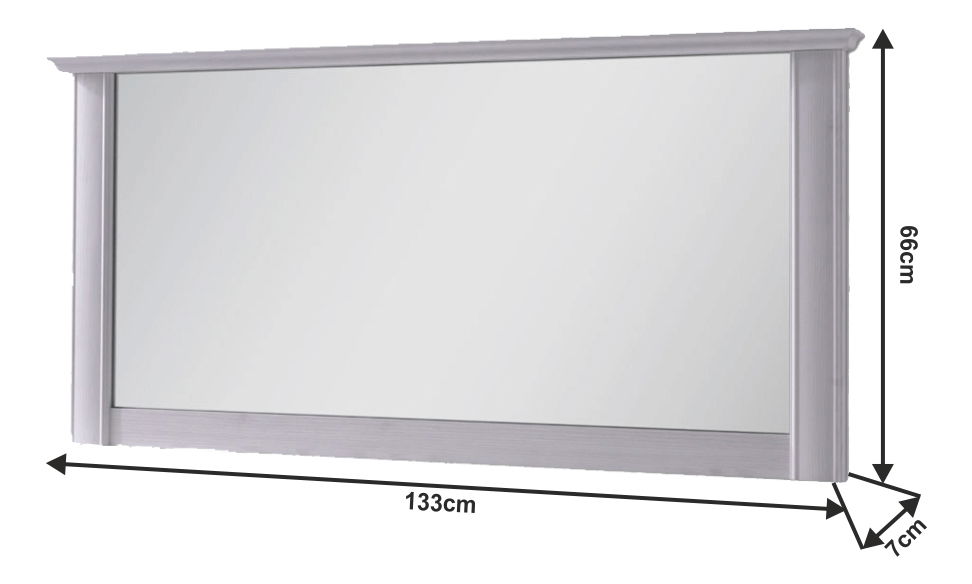 Zrcadlo Valiara DA22 (bílá)