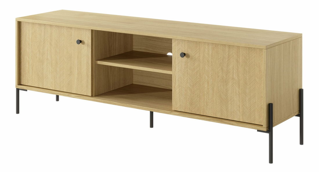 TV stolek/skříňka Scandia 153 2D (dub scandi + jedlička scandi)