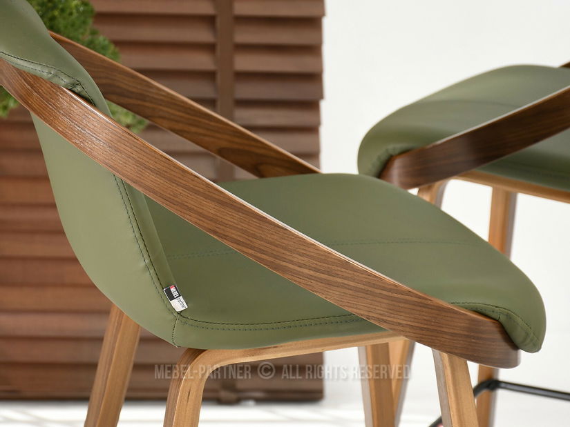 Židle Lila H (ořechově zelená + ořech)