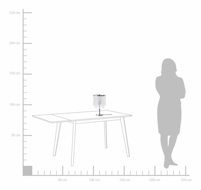 Stolní lampa Armavir (stříbrná)