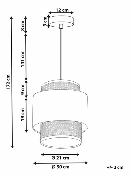 Závěsné svítidlo Beritt (přírodní)