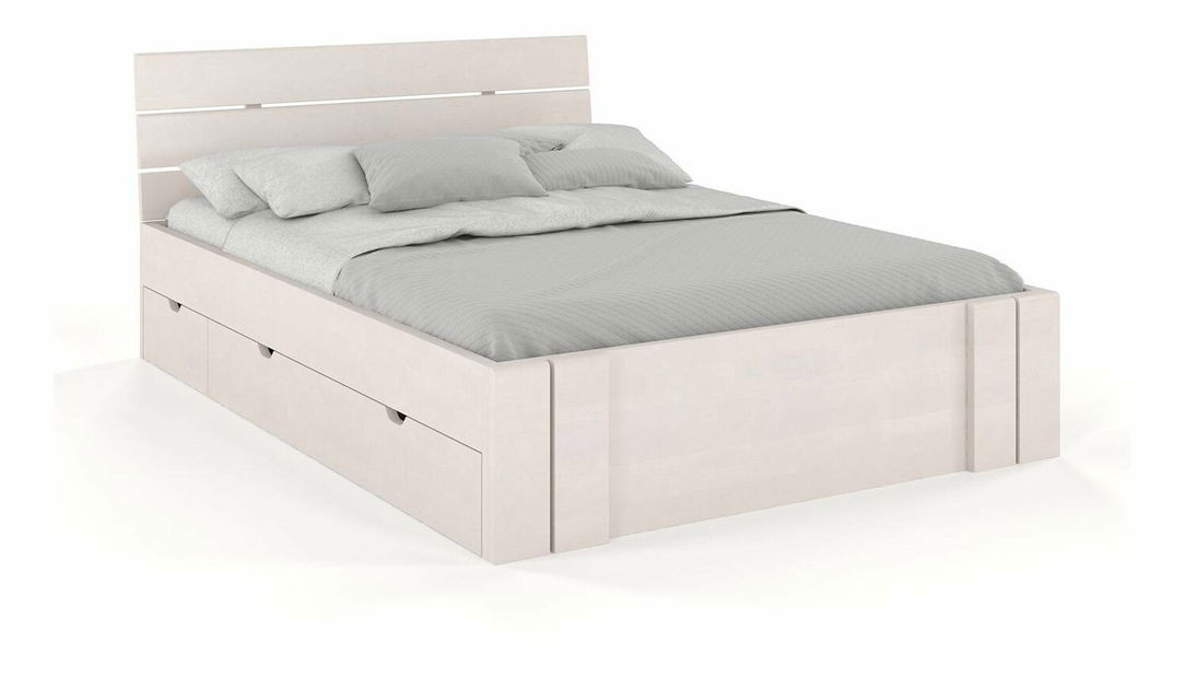 Manželská postel 160 cm Naturlig Tosen High Drawers (buk)