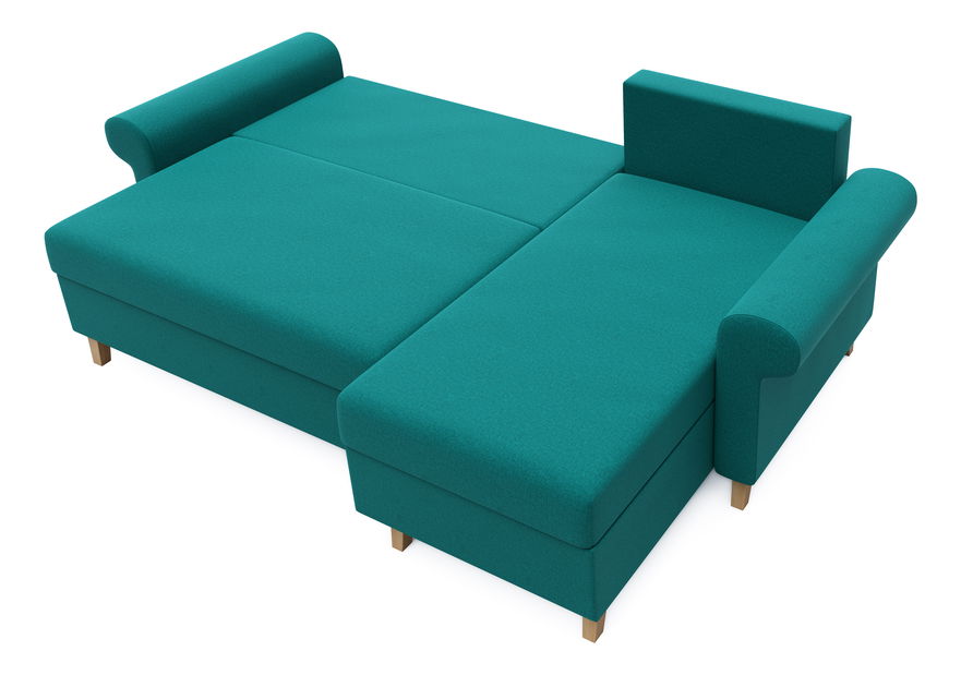 Rohová sedací souprava Ostrol (tyrkysová) (P)