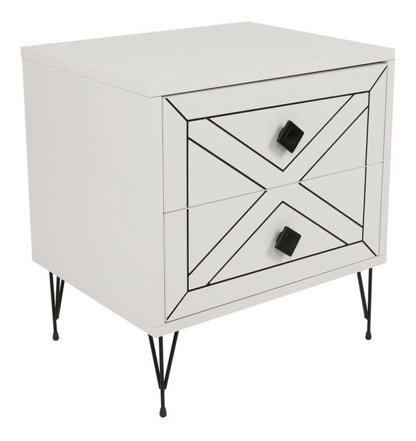 Noční stolek Luana (bílá)