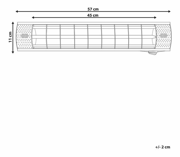 Nástěnný ohřívač Brumi (stříbrná)