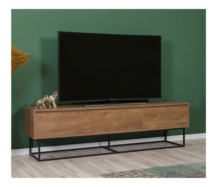 Sada nábytku do obývacího pokoje Laxi 23 (ořech + černá)