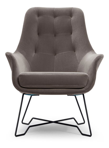 Křeslo Eliah (hnědošedá)