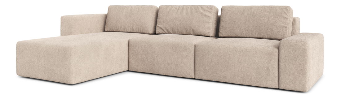 Rohová sedací souprava Berliner (L) (světlobéžová)