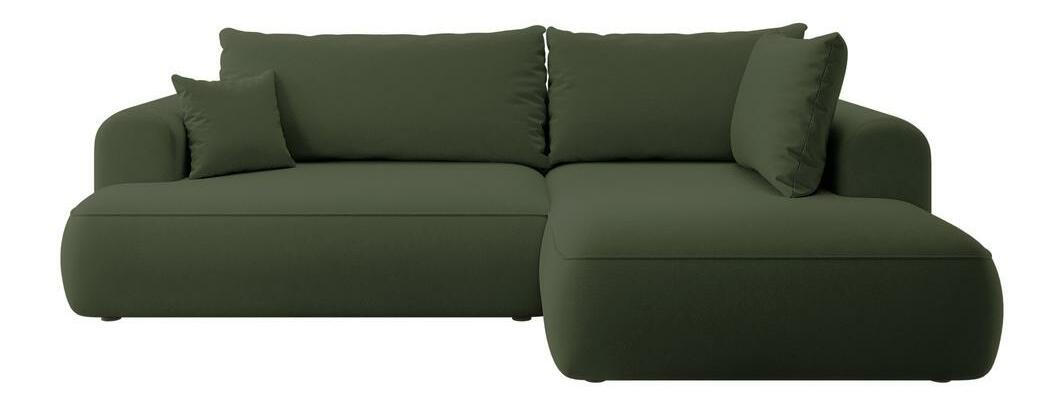 Rohová sedací souprava Olivo II (P) (zelená + černá)