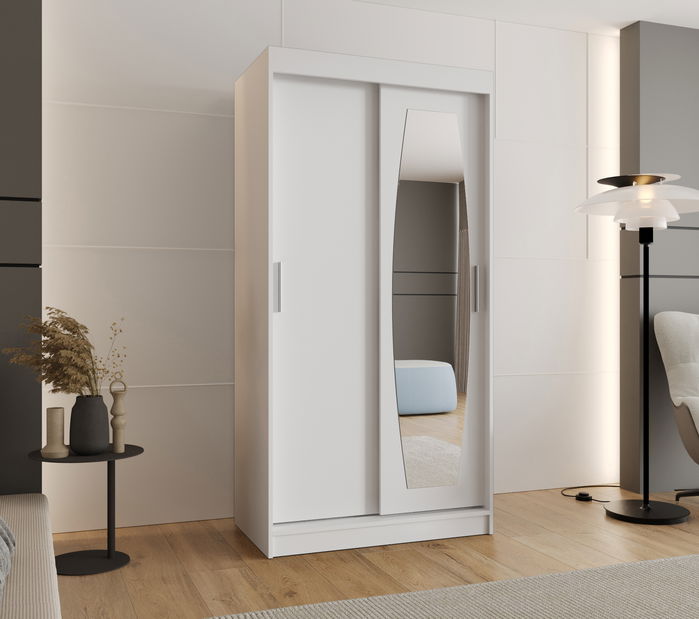 Šatní skříň 100 cm Rosaria (bílá)