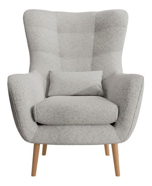 Křeslo s podnožkou Veneza VZ2 (šedá + buk)