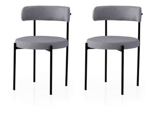 Set 2 ks. jídelních židlí Gindera (černá + tmavě šedá)