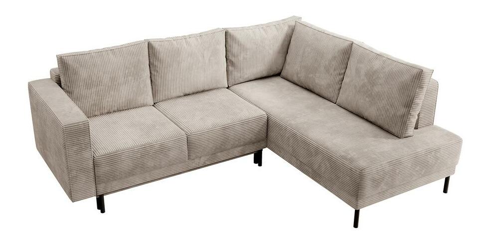 Rohová sedací souprava Rodriguez (P) (béžová tmavá + černá)