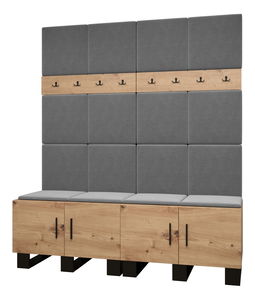 Předsíňová sestava Amanda 3 (dub artisan + tmavě šedá)