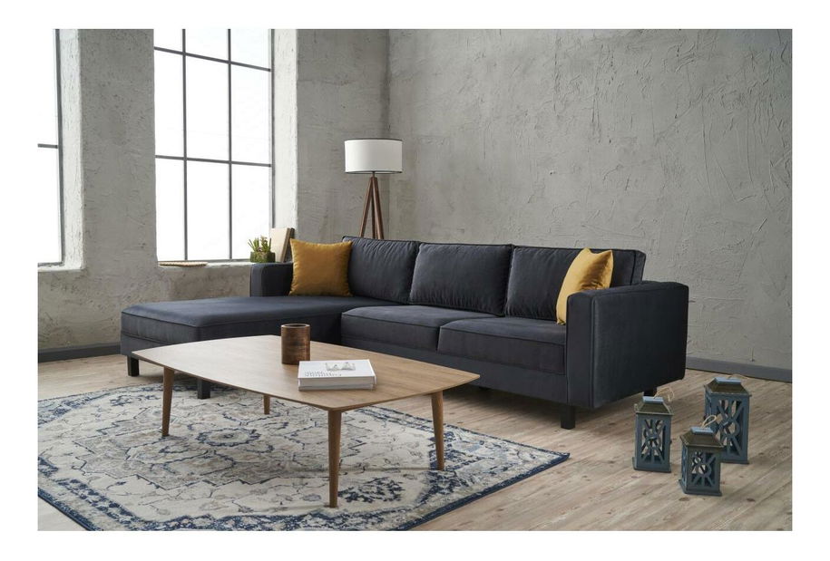 Rohová sedačka Kalen 1 (L) (antracit samet)