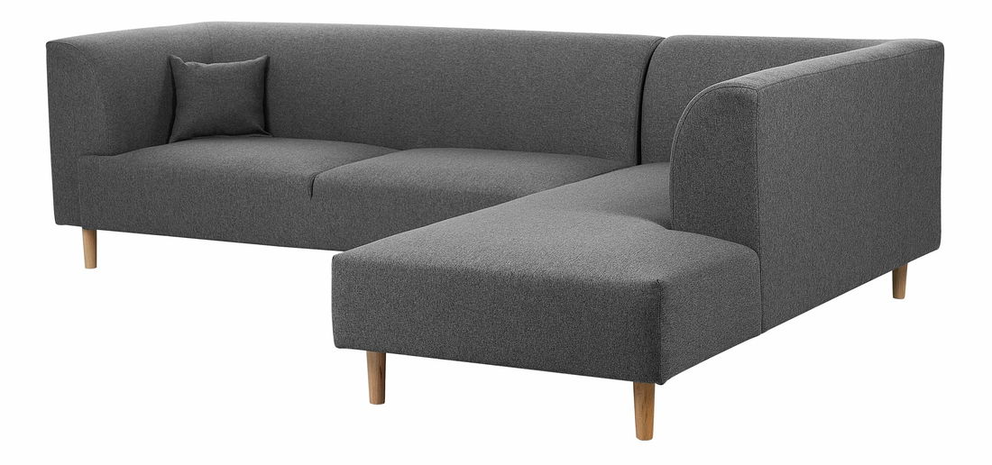 Rohová sedací souprava Ludvik (tmavě šedá) (P)