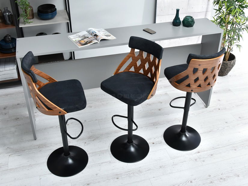 Židle Henriette (ořech tmavý + černá)