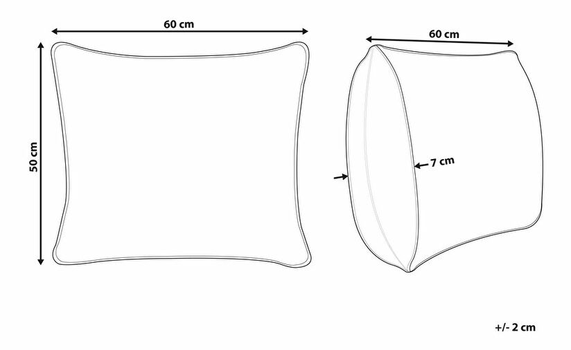 Polštář 50x60 cm Mojave (bílá)